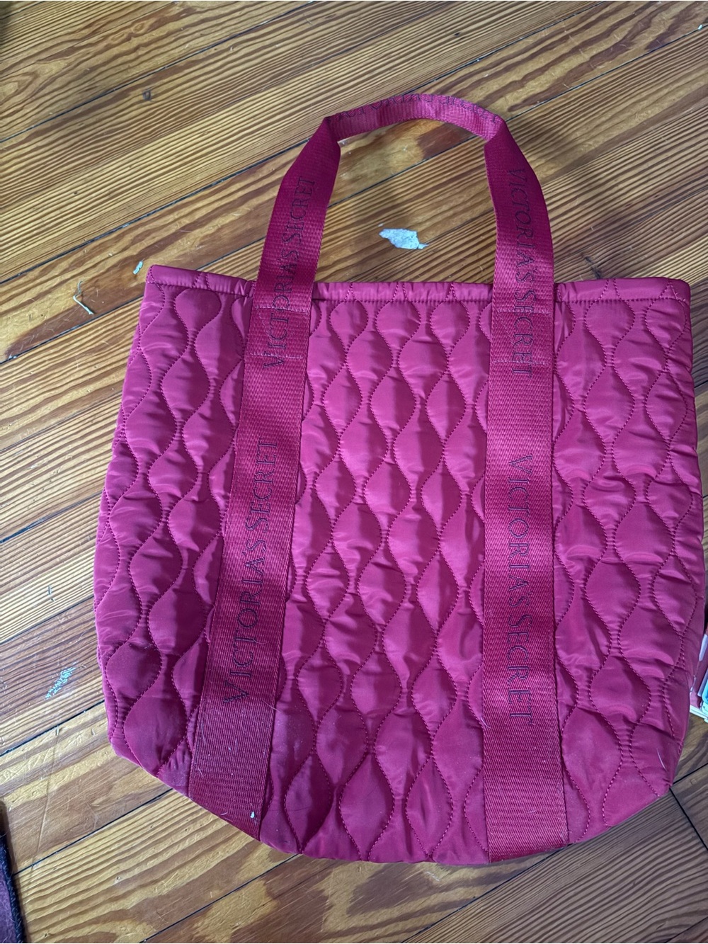 Victoria's Secret Quilted Rose Red Tote
